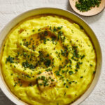 Golden Mashed Potatoes Recipe with Cheddar and Chives