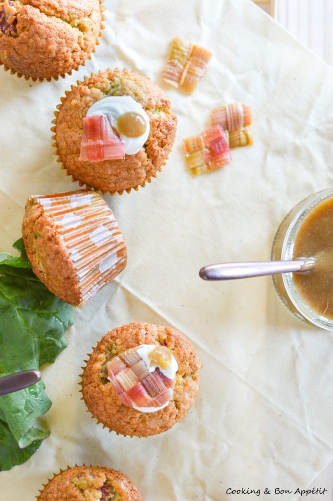 Pistachio and rhubarb muffins • Cooking & Bon Appetit