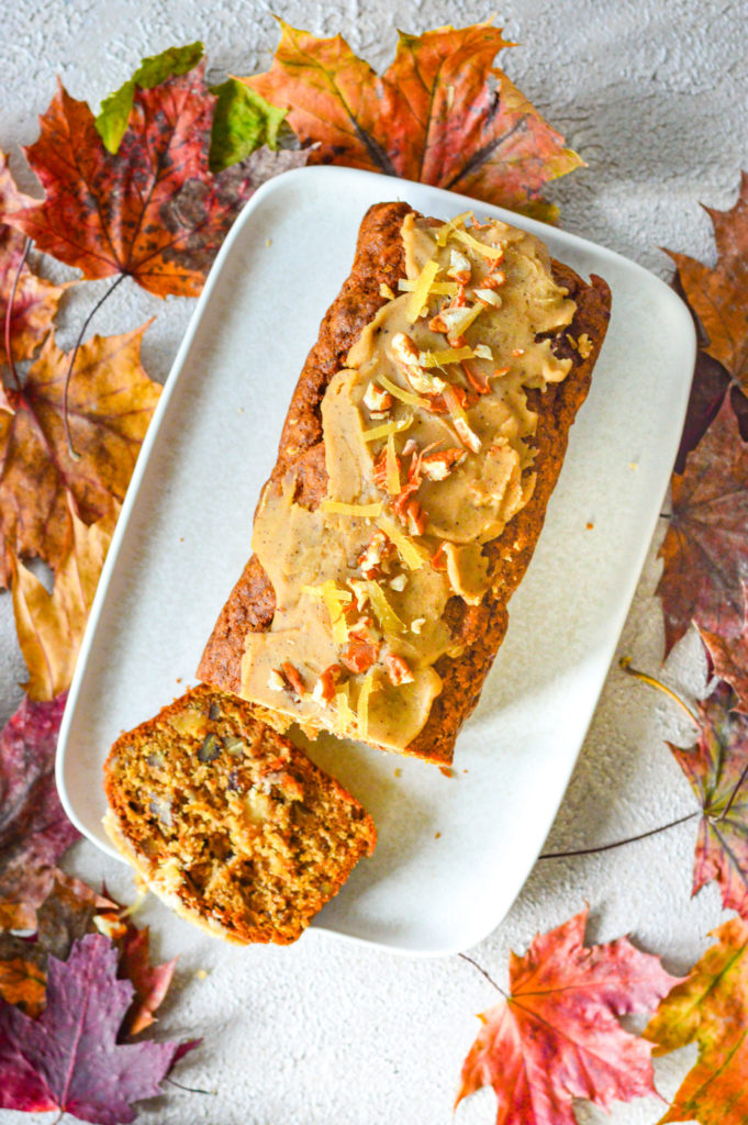 My ginger carrot cake with maple frosting