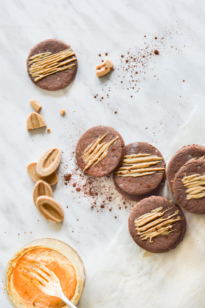 sweet chocolate biscuit with fleur de sel