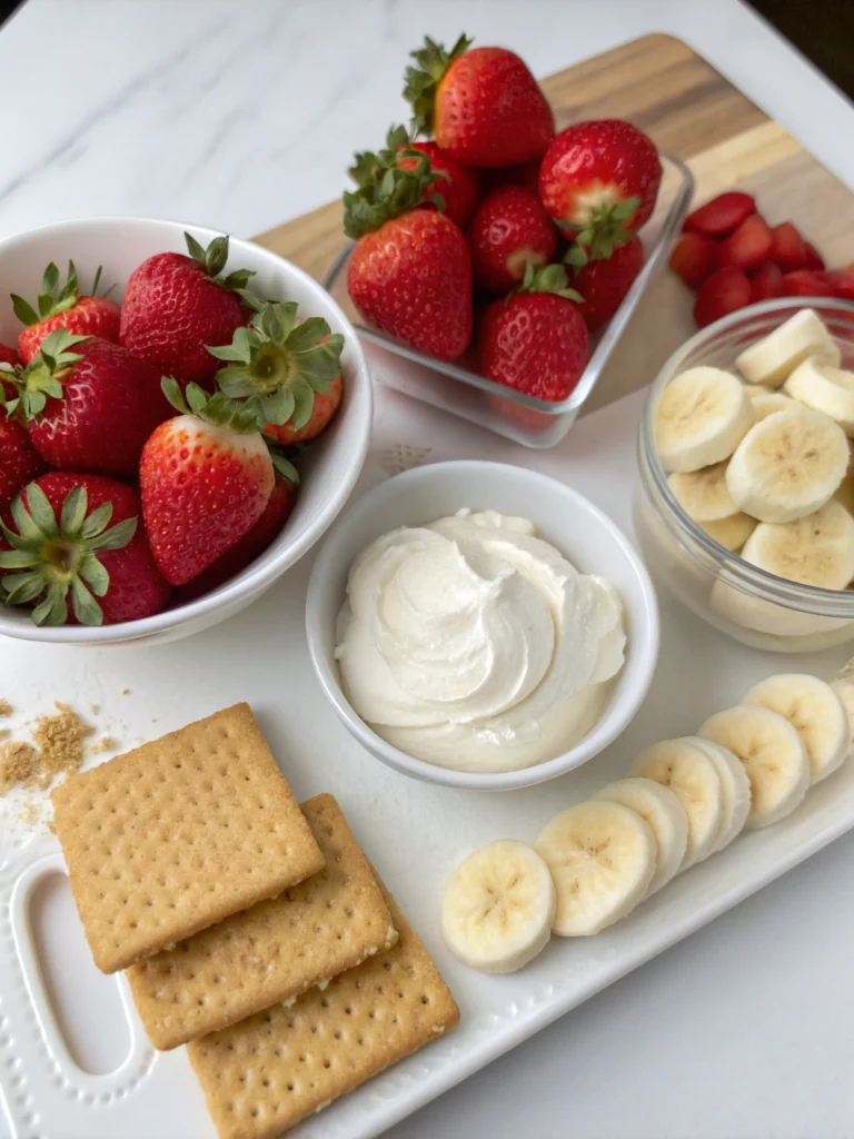 No-bake strawberry split cake in 5 easy steps