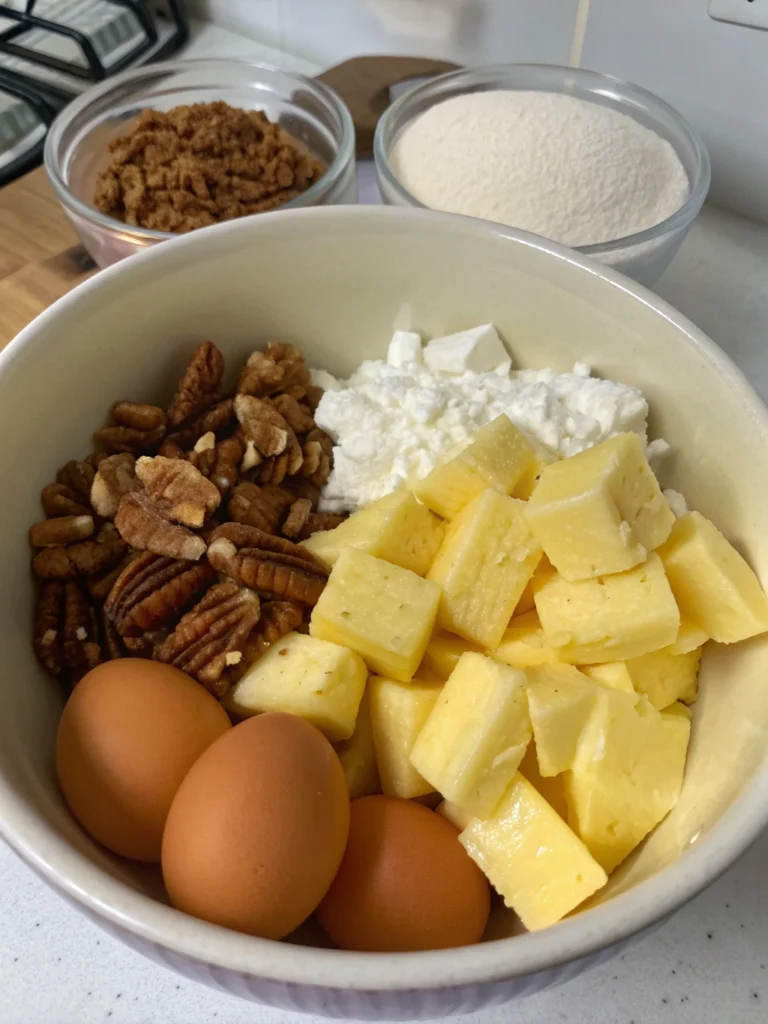 Pineapple Pecan Pound Cake in 5 Steps