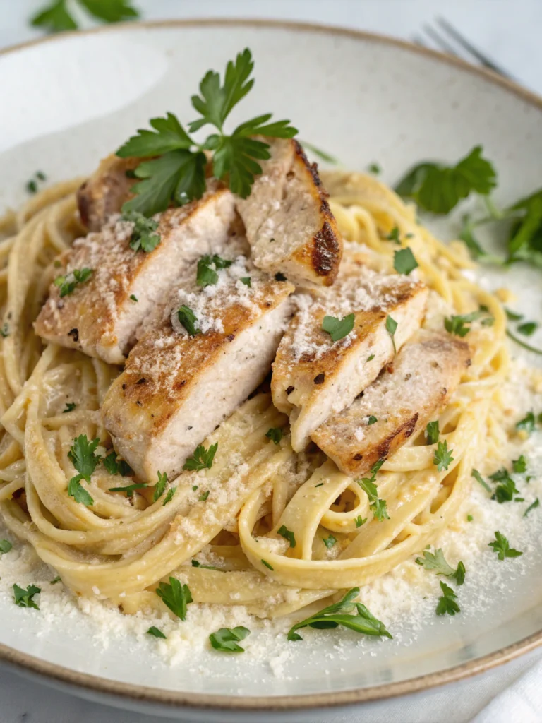 Chicken Pasta with Garlic Butter