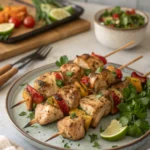 Air Fryer Garlic Parmesan Chicken Skewers