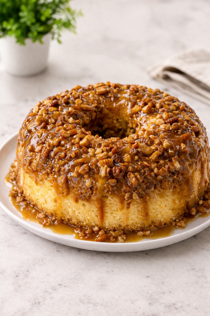 Pecan Upside Down Cake Recipe