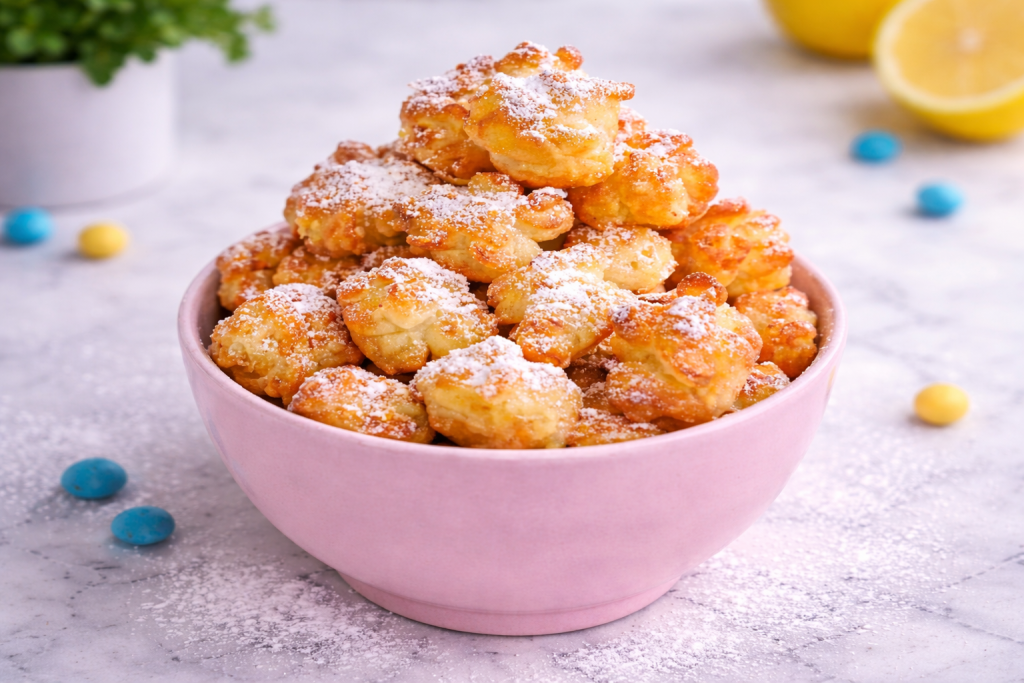 Powdered Sugar Fried Dough Bites